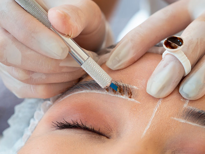 Eyebrow lamination treatment at ECO Skin Studio