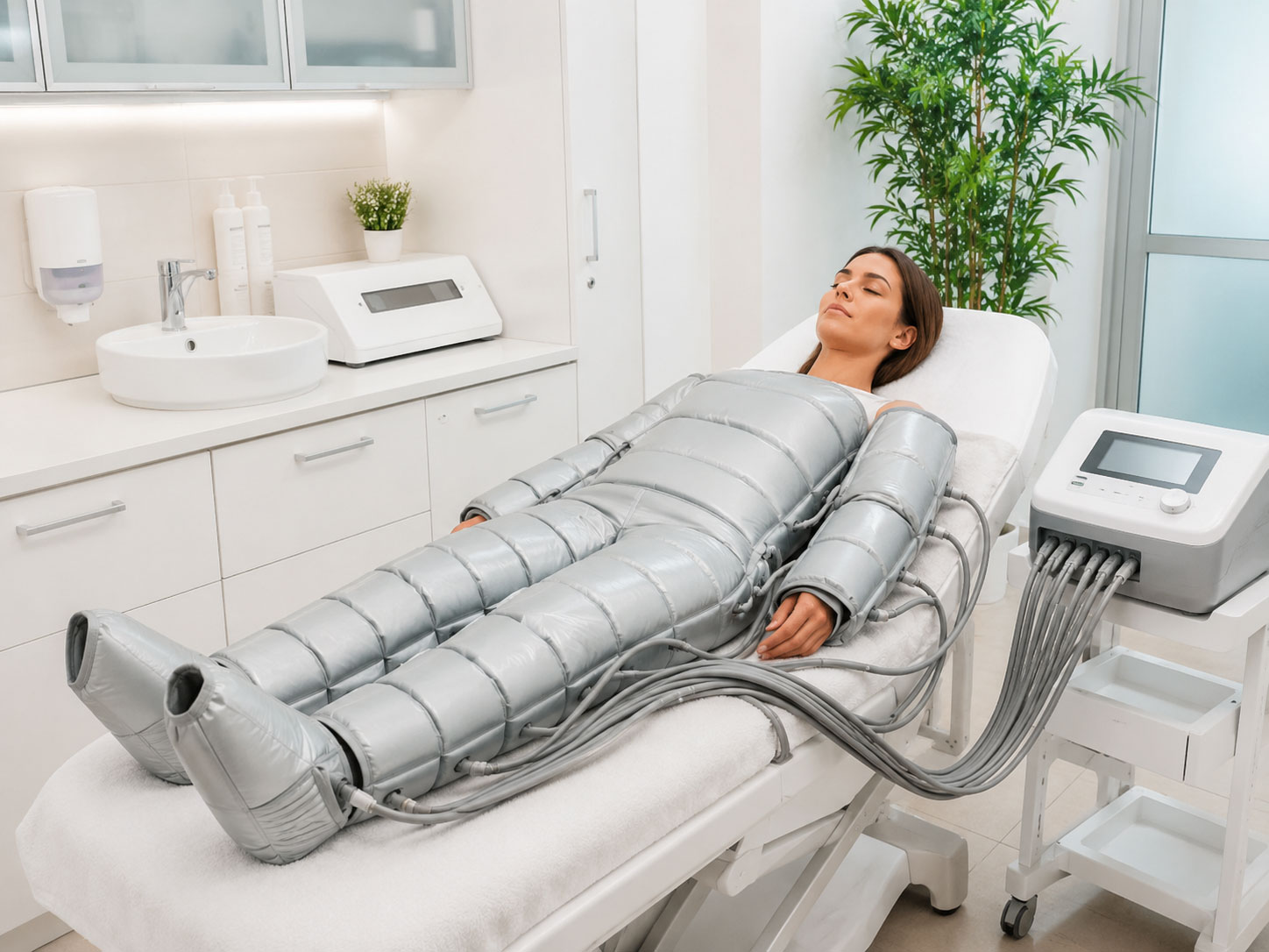 Pressotherapy treatment at ECO Skin Studio