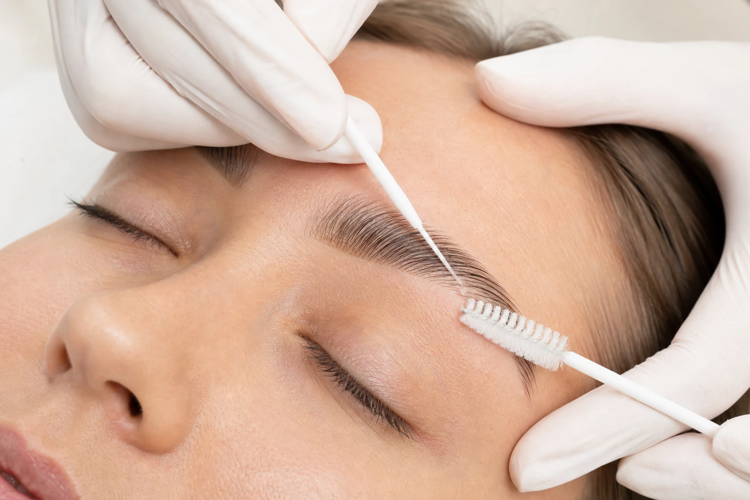 Eyebrow lamination treatment at ECO Skin Studio