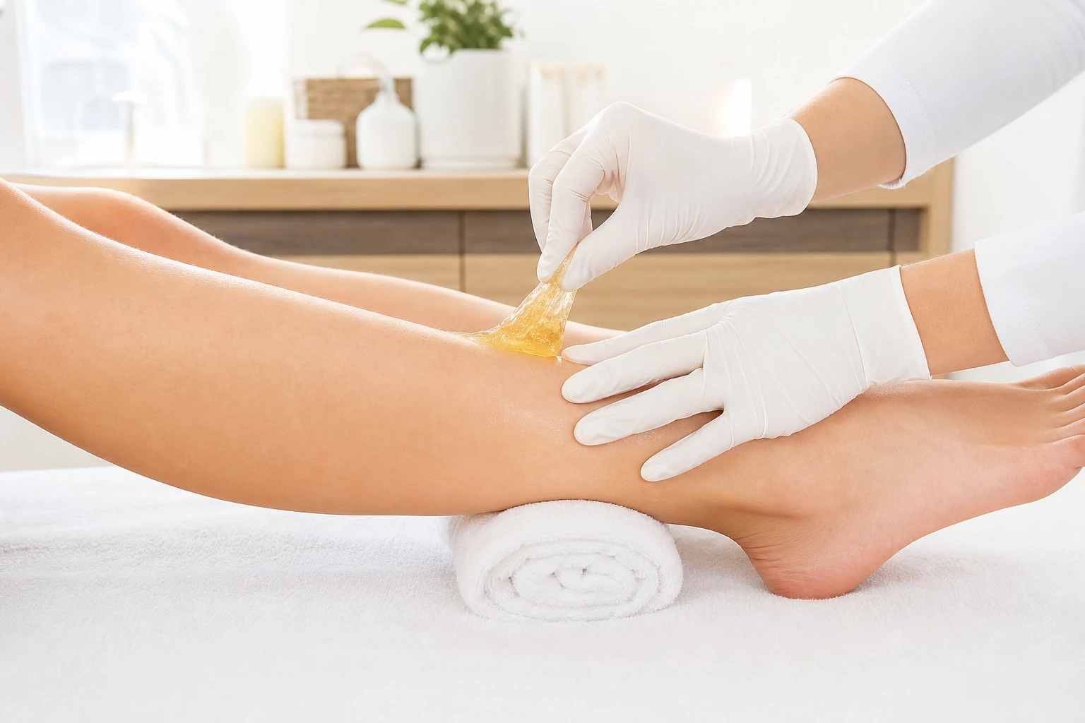 Sugaring hair removal treatment at ECO Skin Studio