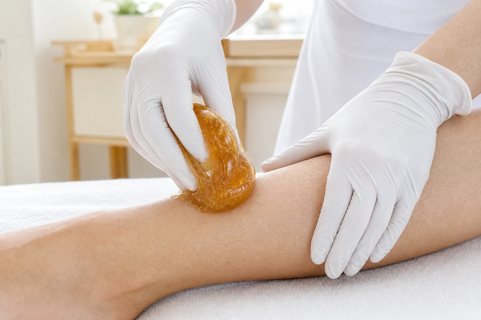 Sugaring hair removal treatment at ECO Skin Studio